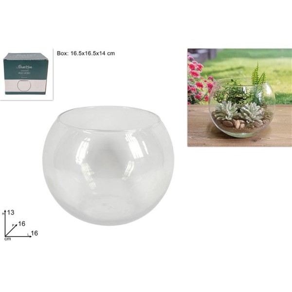 ΓΥΑΛΑ ΕΝΥΔΡΕΙΟ ΨΑΡΙΩΝ 13Χ16Χ16CM