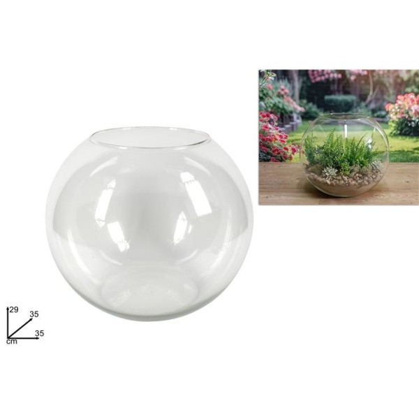 ΓΥΑΛΑ ΕΝΥΔΡΕΙΟ ΨΑΡΙΩΝ 29Χ35Χ35CM