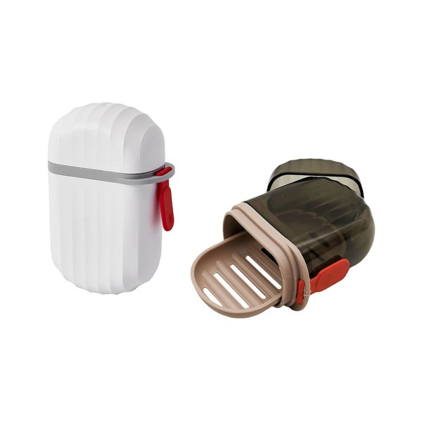 ΣΑΠΟΥΝΟΘΗΚΗ ΤΑΞΙΔΙΟΥ ΠΛΑΣΤΙΚΗ ΑΔΙΑΒΡΟΧΗ ΣΕ 2 ΧΡΩΜΑΤΑ 11.5X7.5CM 12345