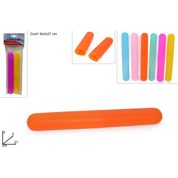 ΘΗΚΗ ΓΙΑ ΟΔΟΝΤΟΒΟΥΡΤΣΕΣ ΠΛΑΣΤΙΚΗ ΔΙΑΦΟΡΑ ΧΡΩΜΑΤΑ 2X3X21CM