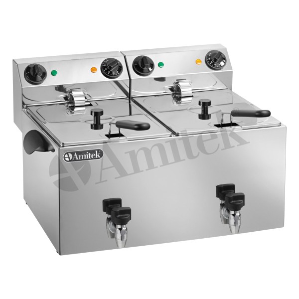 Ηλεκτρική φριτέζα, χωρητικότητα λαδιού 10+10 λίτρα FC100L  italy 62Χ46Χ36