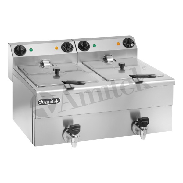 Ηλεκτρική φριτέζα, χωρητικότητα λαδιού 10+10 λίτρα FC100  italy 60Χ48Χ35