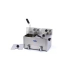 Φριτέζα 2 x 8L με βρύση αποστράγγισης - Διπλό καλάθι MAX-09300416