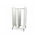 Καροτσάκι δίσκων Bakerynorm Χωράει 32 δίσκους 60x40cm MAX-09300549