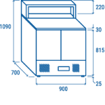 Ψυγείο πίτσας CRP 90A - GN1/1