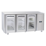 Πάγκος συντήρησης QRG 3100SG - GN 1/1 (ΑΠΟΜΑΚΡΥΣΜΕΝΗΣ ΣΥΝΔΕΣΗΣ REMOTE/ ΜΕ ΓΥΑΛΙΝΗ ΠΟΡΤΑ)