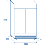 Βιτρίνα συντήρησης DC 1000S 1000lt