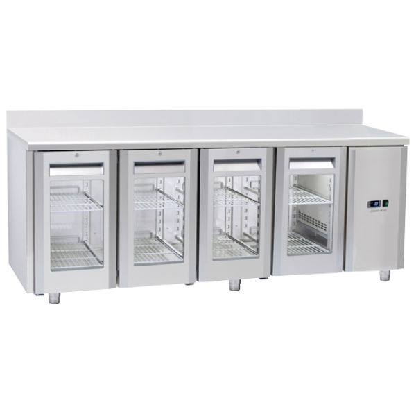 Πάγκος συντήρησης QRG 4200SG - GN 1/1 (ΑΠΟΜΑΚΡΥΣΜΕΝΗΣ ΣΥΝΔΕΣΗΣ REMOTE/ ΜΕ ΓΥΑΛΙΝΗ ΠΟΡΤΑ)