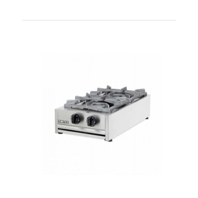 Εστία αερίου με 2 καυστήρες και μαντεμένια σχάρα 38x70x20εκ VMX-202-M