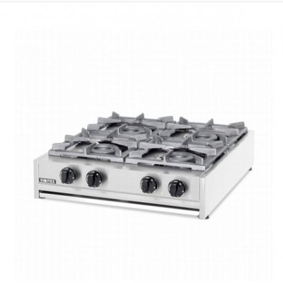 Εστία αερίου με 4 καυστήρες και μαντεμένια σχάρα Η 71Χ70Χ20 εκ VMX-204M EUROCHEF 80