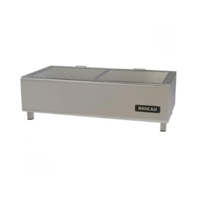 Επαγγελματική ανοξείδωτη ψησταριά επιτραπέζια μονή κάρβουνου VKN-CGS2 80X50X27 εκ