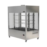 Επαγγελματική ψησταριά-σούβλα βαγονέτο με 4 σούβλες-1 ατέρμονα επιδαπέδια VKN-VAG14(aisi 430) 180χ70χ205 εκ