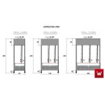 Επαγγελματική ψησταριά-σούβλα βαγονέτο με 8 σούβλες-2 ατέρμονες επιδαπέδια VKN-VAG23(aisi 304) 180χ110χ205 εκ