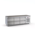 Ψυγείο πάγκος συντήρηση με 6 Συρτάρια 175X70X63. εκ ID-PSM17570SN/6SIR (ΧΑΜΗΛΟ)