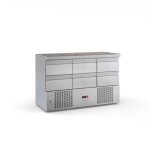 Ψυγείο πάγκος συντήρηση με 6 Συρτάρια μοτέρ κάτω 135X60X87.εκ ID-PSM 13560DM/6SIR