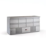 Ψυγείο πάγκος συντήρηση με 8 Συρτάρια μοτέρ κάτω 180X60X87.εκ ID-PSM 18060DM/8SIR