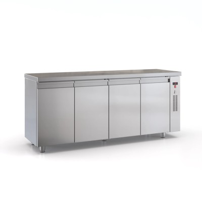 Επαγγελματικό ψυγείο πάγκος κατάψυξη ανοξείδωτο με 4 πόρτες 195χ60χ87 εκ Χωρίς Μηχανή ID-PSKM19560