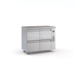 Επαγγελματικό ψυγείο πάγκος Συντήρηση ανοξείδωτο με 4 Συρτάρια 105χ60χ87 εκ Χωρίς Μηχανή ID-PSM10560/4SIR