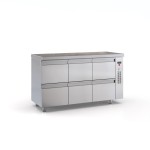 Επαγγελματικό ψυγείο πάγκος κατάψυξη ανοξείδωτο με 6 Συρτάρια 150χ60χ87 εκ Χωρίς Μηχανή ID-PSKM15060/6SIR