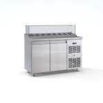 Ψυγείο saladette 2 πόρτες μηχανή δεξιά για 8 GN 1/4 130χ70χ126 εκ ID-PSM13070BAR