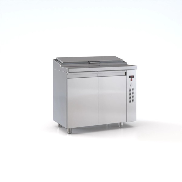 Ψυγείο saladette 2 πόρτες χωρίς μηχανή για 5 GN 1/4 105χ70χ126 εκ ID-PSM10570BAR.C