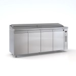 Ψυγείο saladette 4 πόρτες με καπάκι χωρίς μηχανή για 10 GN 1/4 195χ70χ126 εκ ID-PSM19570BAR.C