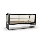 Επαγγελματικό ψυγείο επιτραπέζιο βιτρίνα ECO αεριζόμενο με διπλά κρύσταλλα ανοξείδωτο 77χ60χ66 εκ ID-ECO77DIS