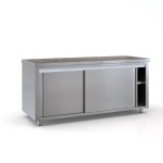 Επαγγελματικό ερμάριο ανοξείδωτο με 2 συρόμενες πόρτες και ράφι 190X70X87 εκ ID-ER19070