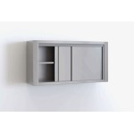 Επαγγελματική πιατοθήκη ανοξείδωτη με 2 συρόμενες πόρτες 90Χ40Χ70 εκ ID-PIAT90