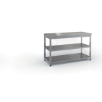 Επαγγελματικό ανοξείδωτο τραπέζι - πάγκος εργασίας 190χ70χ87 ΜΕ ΡΑΦΙ εκ ID-TR19070.S