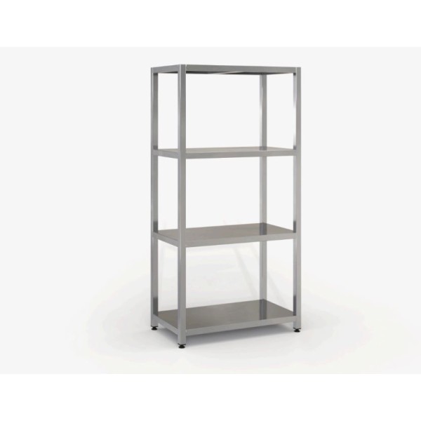 Επαγγελματική ραφιέρα ανοξείδωτη επιδαπέδια με 4 ραφια 110χ50χ180 εκ ID-RAFA110