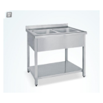 Λάντζα Σκευών ανοιχτή με 1 γούρνα 160X70X85 εκ BM-LA96160