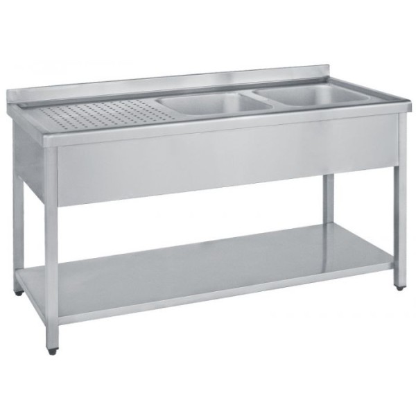 Λάντζα ανοιχτή με 2 γούρνες 140Χ60Χ85 εκ BM-LAE2140