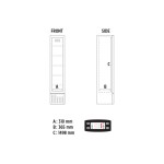 Ψυγείο αναψυκτικών συντήρηση 39Χ47,5Χ188εκ THIN COOLER BLACK HO-24.50.025.0001