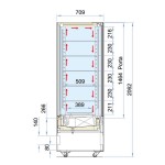 Βιτρίνα κατάψυξη-συντήρηση πανοραμική CRISTAL TOWER 93 RV TB/TNBLACK 