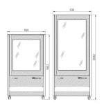 Βιτρίνα κατάψυξη πανοραμική CRISTAL TOWER 93LH RS TB BLACK 