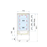 Βιτρίνα συντήρηση πανοραμική  CRISTAL TOWER 93LH RV TN BLACK 