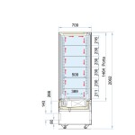 Βιτρίνα κατάψυξη πανοραμική CRISTAL TOWER 75 RS TB BLACK 