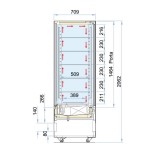 Βιτρίνα κατάψυξη-συντήρηση πανοραμική 565 lt CRISTAL TOWER 75 RV TB/TN BLACK