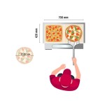 Φούρνος πίτσας 2 Χ Ø33cm , έως 450˚C B2 950x550x412(h)mm