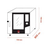 Φούρνος κυκλοθερμικός 5 θέσεων GN 1/1 απευθείας ψεκασμού με ενσωματωμένο πλύσιμο MKF 511 TS 730x849x700(h)mm