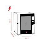 Φούρνος κυκλοθερμικός 6 θέσεων 600x400mm απευθείας ψεκασμού με ενσωματωμένο πλύσιμο MKF 664 TS