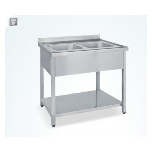 Λάντζα ανοιχτή με 2 γούρνες 140Χ70Χ85 εκ BM-LA2140