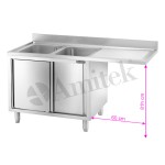 Λάντζα Πλυντηρίου LTF167L2 VT 1600x700x950mm