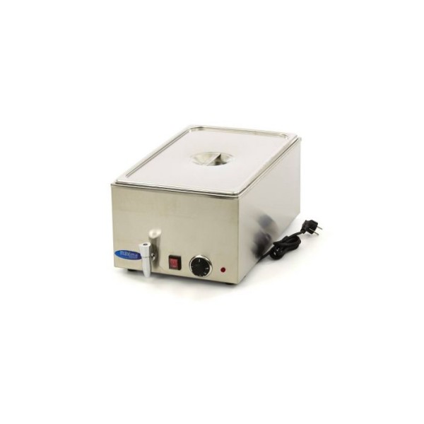 Επαγγελματικό Bain Marie ηλεκτρικό επιτραπέζιο GN 1/1 με βρυσάκι & καπάκι 33,8X54X24,8 εκ MAX-09300009