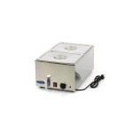 Επαγγελματικό Bain Marie ηλεκτρικό επιτραπέζιο 2 GN 1/2 με βρυσάκι & καπάκια 33,8X54X24,8 εκ MAX-09300010