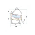 Βιτρίνα παγωτού 12 γεύσεων MILLENNIUM 120 LX