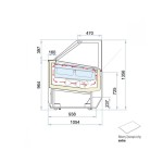 Βιτρίνα παγωτού 12 γεύσεων MILLENNIUM 120 ST