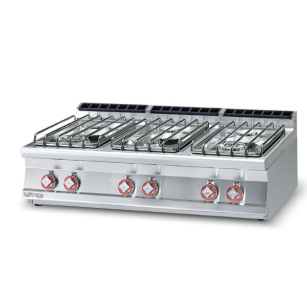 Εστία αερίου επιτραπέζια 6 εστιών Lotus 120x70.5x28 εκ PCT-712GP