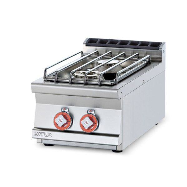 Εστία αερίου διπλή επιτραπέζια Lotus 40x70.5x28 PCT-74GP